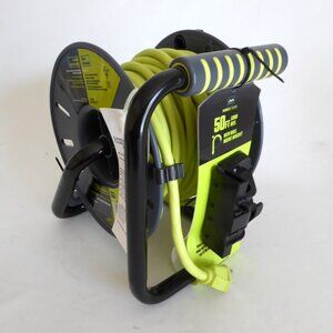 NEW 50’ EXTENSION CORD REEL WALL MOUNT 4 SOCKET BRACKET MASTERPLUG 13 AMPS